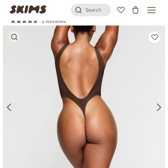 Skims Fits Everybody High Cut Thong Bodysuit - Picture 3 of 5